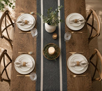 FAVE Woven Vinyl Table Runner 72x12 Inches Heat Resistant Table Runner | - Image 8
