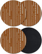 Vintage Brown Coasters Set of 4 Absorbent Coasters by Unknown
