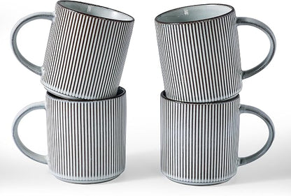 famiware Coffee Mug Set for 4, Star 16 oz Catering Mugs Cup Set by Famiware