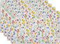 Daisy Sunflower Placemats - Spring Summer Tablemats 12x18 Floral Flowers Blossom Place Mats Set of 4 for Party Kitchen Dining Multicolor