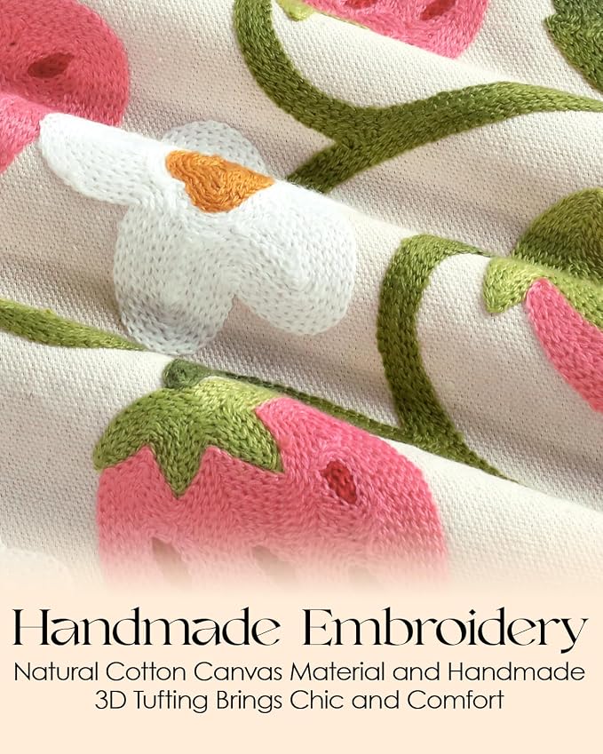 Canvas Embroidered Narrow 13"x 108" Table Runner, Rustic texture, Machine - Image 2