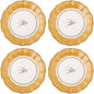 Karma, 8.75 inches Melamine Salad Plates Set of 4, Reusable Dishwasher Safe by KarmaGifts