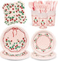 168pcs Strawberry Paper Plates Napkins Strawberry Party Supplies Serve 24 | by Vellumvibe