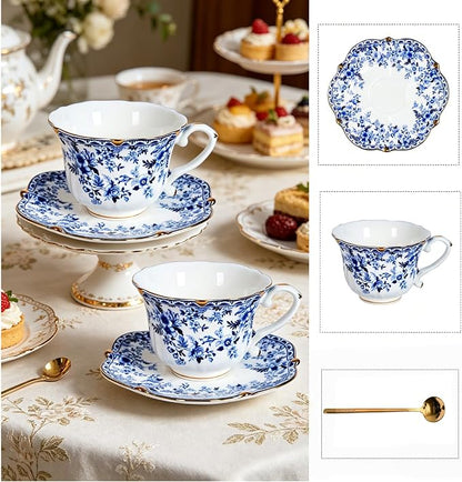 Vintage Floral Tea Cup and Saucer Set - Image 3