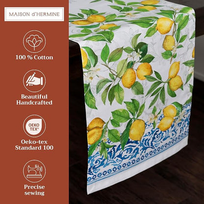 Maison d' Hermine Table Runner 100% Cotton 14.50" x 72" | Table Runners 72 - Image 2