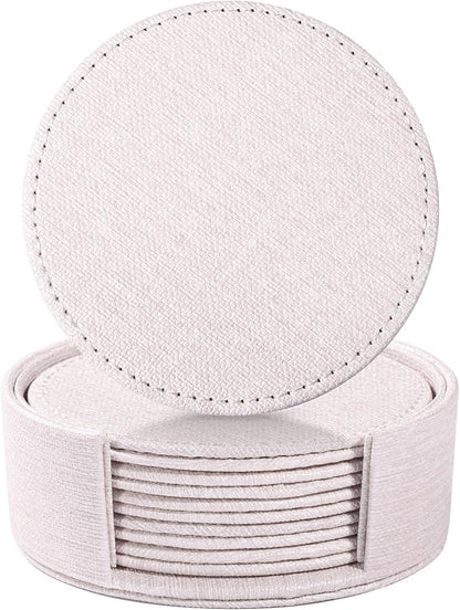 LAMOTI Leather Coasters for Drinks, Handmade Luxurious Home Décor and by LaMOTI