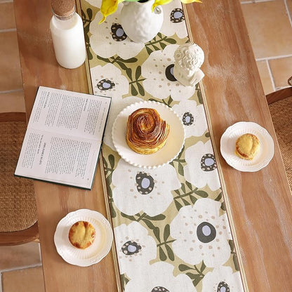bilin gaier Designer French Linen Table Runner, Floral Pattern, Dining Table - Image 3