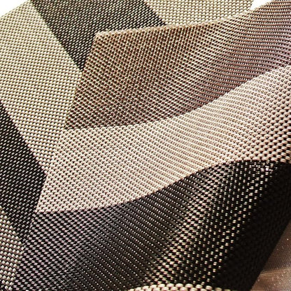 New Star Foodservice 28218 Crossweave Woven Vinyl Placemats, Set of 4, Chocolate Stripe