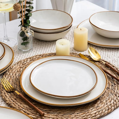 AmorArc Ceramic Dinner Plates Set of 6, 10.5 Inch Stoneware Plates Set | - Image 8