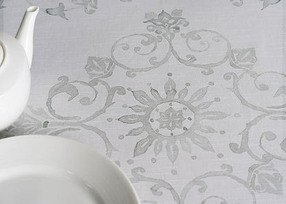Maison d' Hermine Table Cloth Round Table 100% Cotton 63 Round Inches Tablecloth Reusable Decorative for Dining Room Farmhouse Home Valentines Day Decorations Spring Summer - Cedrat