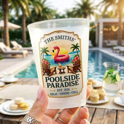 Custom Poolside Party Cups, Personalized Summer Vacation And Travel Gifts - Image 2