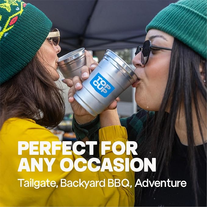 Top Cup – 12 Ounce, Reusable Aluminum Party Cups | Cold-Holding, Recyclable - Image 4