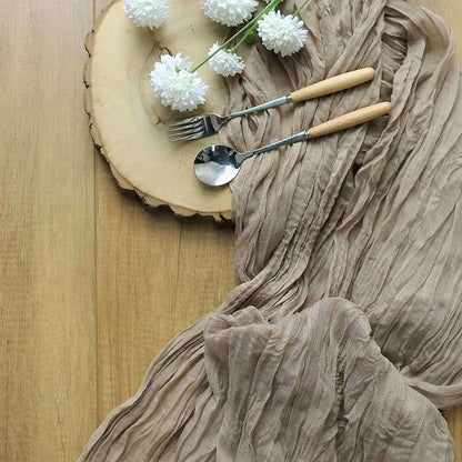 Efavormart 10ft Natural Cheesecloth Table Runner - Image 6