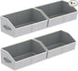 Storage Bins for Shelves - Large Trapezoid Closet Shelf Organizer, Fabric Organization Bins with Handles, Storage Baskets for Clothes, Towel, Purse, 4 Pack, Light Gray