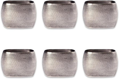 DII Decorative Assorted Silver Napkin Ring Set, One Size by DII