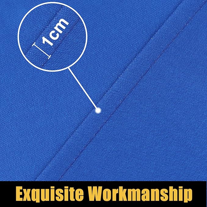 Smiry Rectangle Picnic Table Cloth, Waterproof Elastic Fitted Tablecloths for 8 Foot Tables, Washable Polyester Table Cover for Camping, Indoor and Outdoor (Blue, 36"x96")