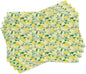 Ambesonne Lemons Place Mats Set of 4, Blooming Lemon Flowers on Tree Branches with Buds and Ripe Fruits, Washable Fabric Placemats for Dining Table, Standard Size, Yellow Fern