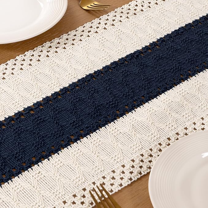 Boho Table Runner Summer Farmhouse Rustic Dining Dresser Scarf Home Decor | - Image 6