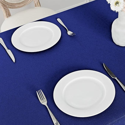 Rectangle Tablecloth Waterproof 60x104 inch Linen Textured Table Cloth Stain and Wrinkle Resistant Washable, Decorative Fabric Table Cover for Dining, Party and Camping, Royal Blue