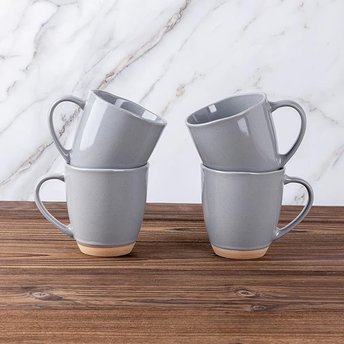 AmorArc 12oz Coffee Mugs set of 4, Stoneware Coffee Mugs - Image 5