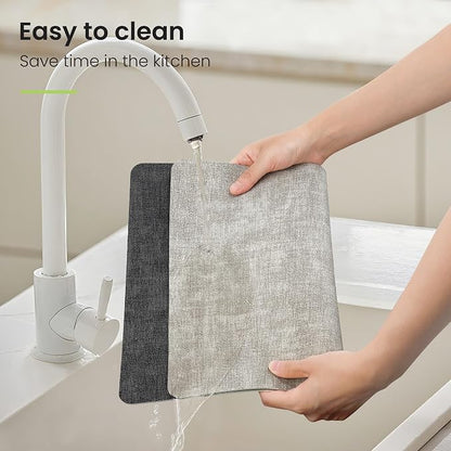 Fyvva Placemats Set of 4 Wipeable Reversible Faux Leather - Image 5