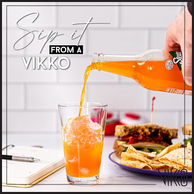 Vikko 9.5 Ounce Water Tumblers, All Purpose Drinking Glasses, Thick and Durable - Image 5