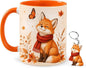 Hyturtle Fall Fox Coffee Mug And Keychain by Hyturtle