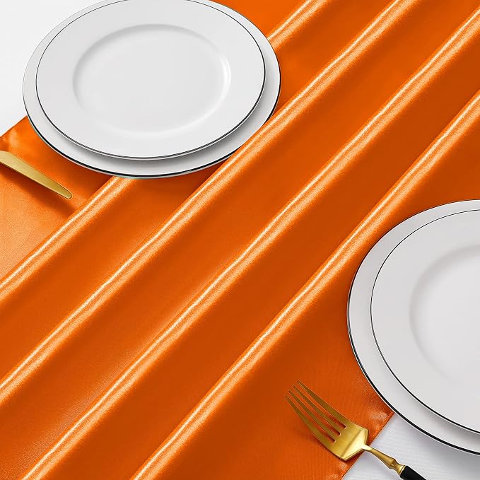Manyshofu Orange Satin Table Runner 12x72 - Image 6
