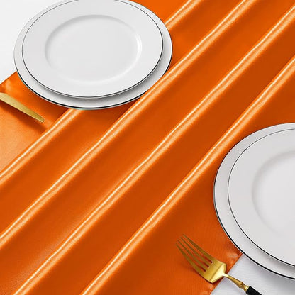 Manyshofu Orange Satin Table Runner 12x72 - Image 6