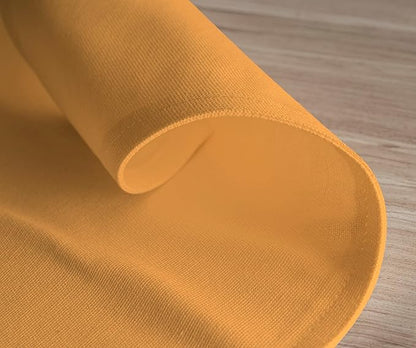 Calicot Placemats Set of 6 100% Cotton Washable Cloth Place Mats, Reusable Table Mats for Spring/Summer & Thanksgiving Christmas Decorations Kitchen Dining Party Wedding (Apricot Yellow, 13" x 19")