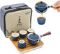 LURRIER Porcelain Chinese Gongfu Tea Set, Portable Teapot Set by LURRIERUS