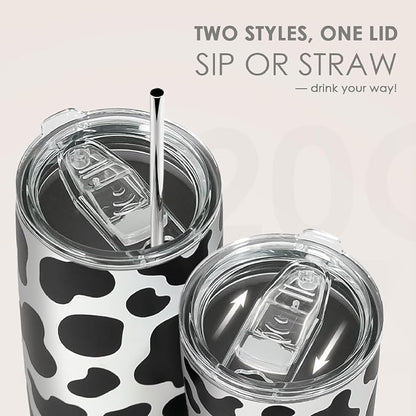 SANDJEST Cow Print Tumbler 20oz Stainless Steel Insulated, Travel Coffee Cup - Image 5