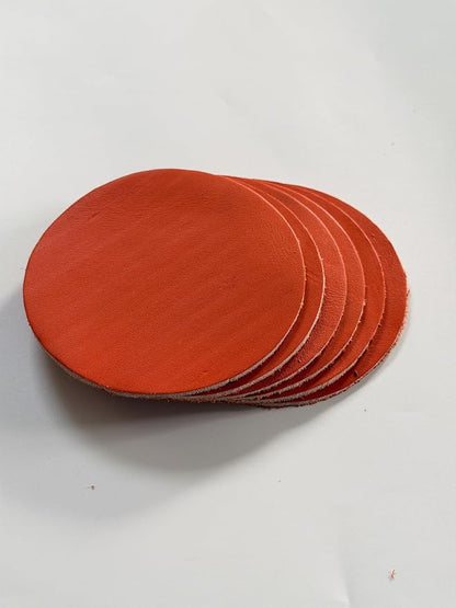 Real Natural Grain Leather Coasters – Durable Non-Slip Distressed Design - Image 8