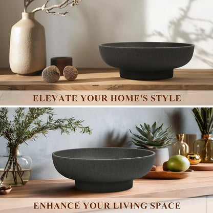 Decorative Resin Bowl, Large Fruit Bowl, Artificial Stone Black | Perfect - Image 5