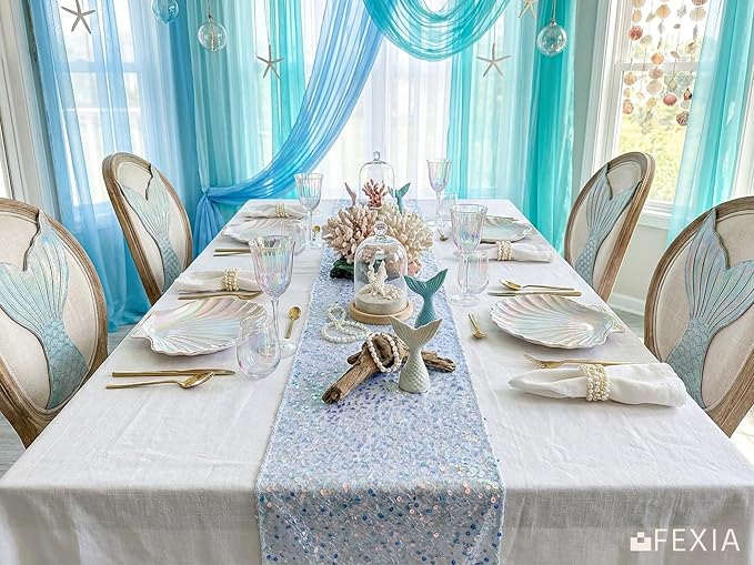 Blue Table Runner 12x72 Inches Table Decoration - Image 3