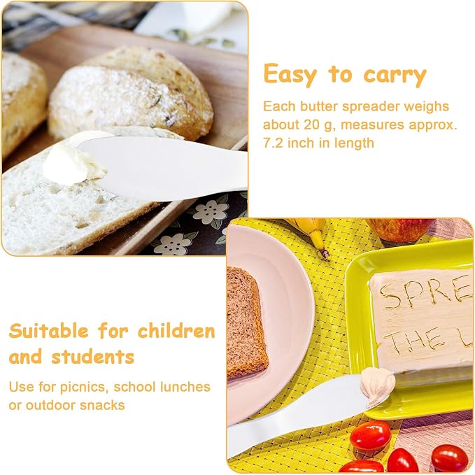 Patelai 4 Pcs Reusable Plastic Butter Spreader Knives, Strong and Durable - Image 6