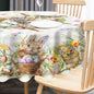 Easter Tablecloth Round 70 Inch, Easter Bunny Table Cloth Buffalo Check Plaid Kitchen Table Cover for Dining Room Spring Round Tablecloth Indoor Decor