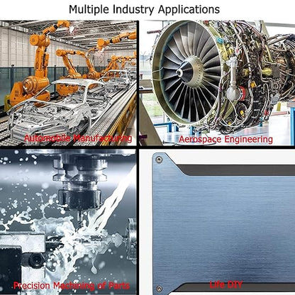 6061 T651 Aluminum Sheet Metal 10 x 14 x 1/4 (6MM) Inch Thick Flat Plain Aluminum Plate Covered with Protective Film, Heat Treatable Rectangle 6MM Aluminum Metal Plate for Industrial