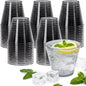 50 Pack 9oz Transparent Black Plastic Cups, Fancy Disposable Cocktail Cup | by Unknown