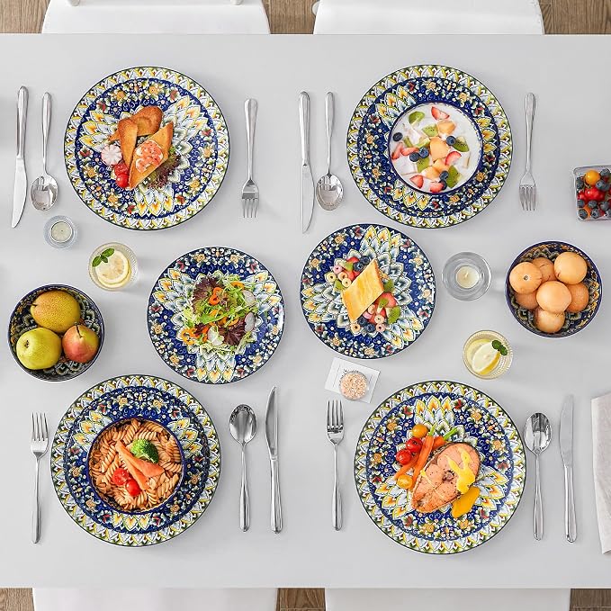 vancasso 12 Pieces Dinnerware Sets, Porcelain Dishes Set - Image 6