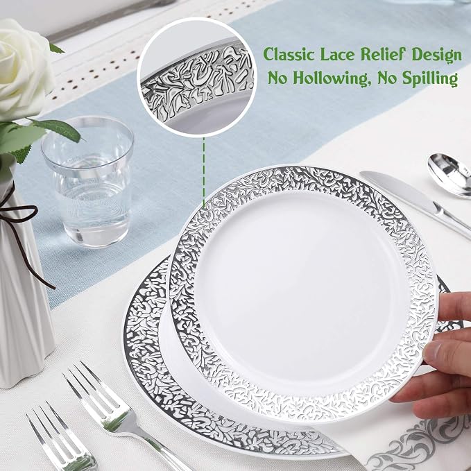 FOCUSLINE 175 Ct Silver Dinnerware Set - Image 2