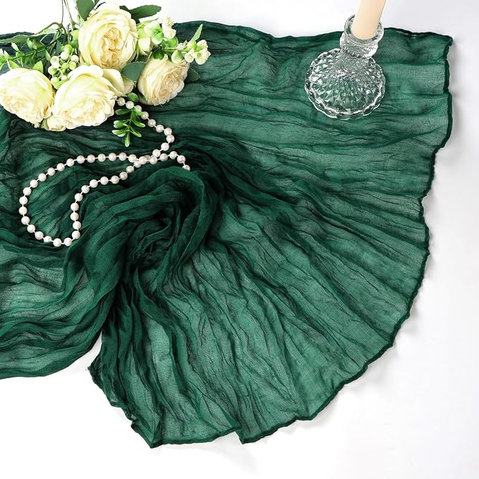 6 Pack Emerald Green Cheesecloth Table Runner 10Ft Gauze Cheese Cloth Table - Image 7