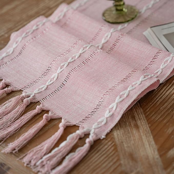 Pink Table Runner 72 Inches Long by Niviy
