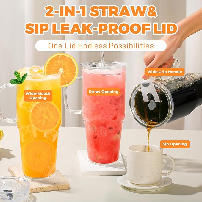 Birity 40OZ Borosilicate Glass Tumbler - Image 4