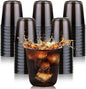 KesaPlan 100 Pcs 12oz Plastic Black Cups, Disposable Wine Cocktail Glasses | by KesaPlan