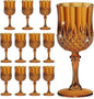 7OZ Plastic Wine Glasses, Reusable Vintage Goblets Unbreakable Drinking Glasses by Unknown