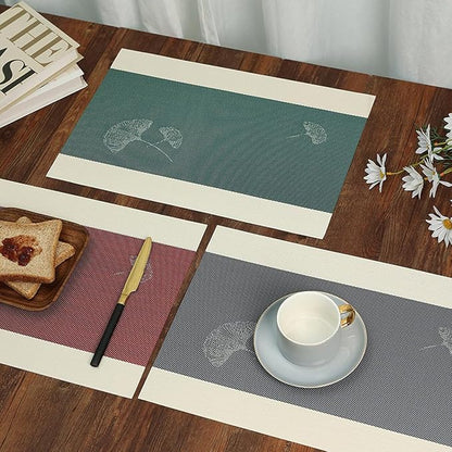 PIGCHCY Ginkgo Placemats Set of 4, Non-Slip Placemats Easy to Wipe Clean - Image 7