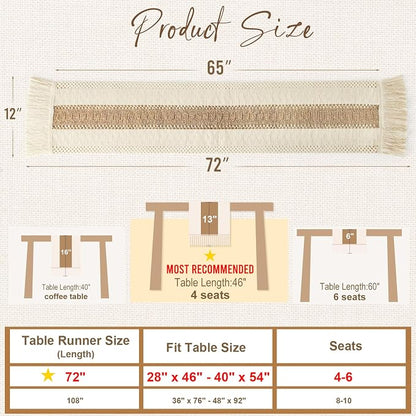 Boho Table Runner 72 inches - Image 5