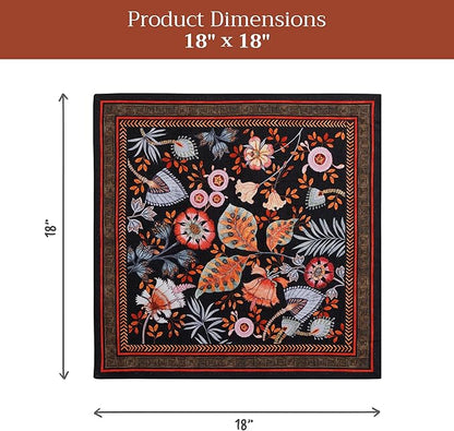Maison d' Hermine Cloth Napkins Set of 4 100% Cotton Everyday Reusable Square Napkins Cloth Washable Dinner Wedding Restaurant Valentines Day Decorations Spring/Summer (Jacobean Florals, 18" x 18")