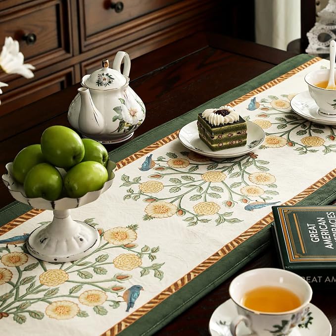Patdrea Designer Vintage French Velvet Table Runner, Thanksgiving Dining Table - Image 7